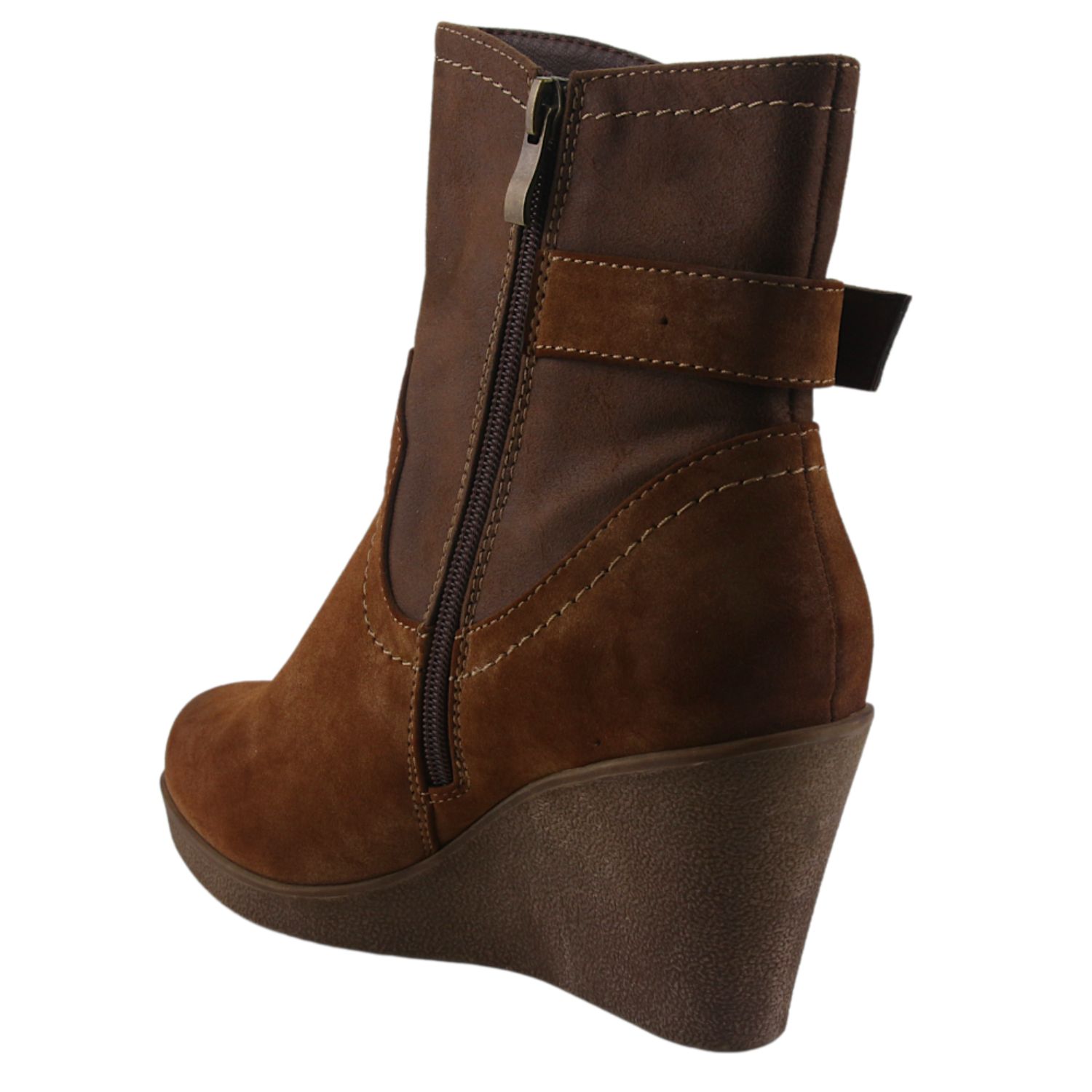 BOTÍN MUJER CAMEL CHALADA WEDGE-37 PLATAFORMA CASUAL - 4