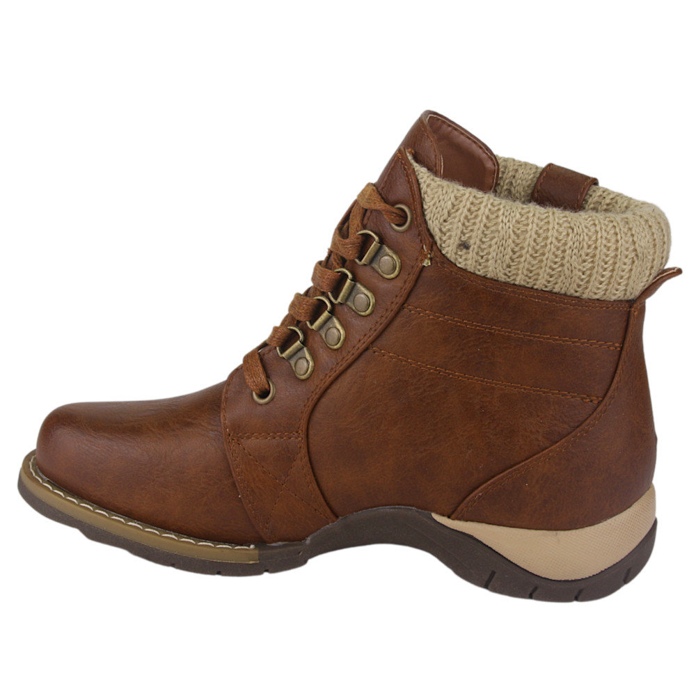 BOTIN CHALADA MUJER ROLO-4 TOSTADO CASUAL - 2