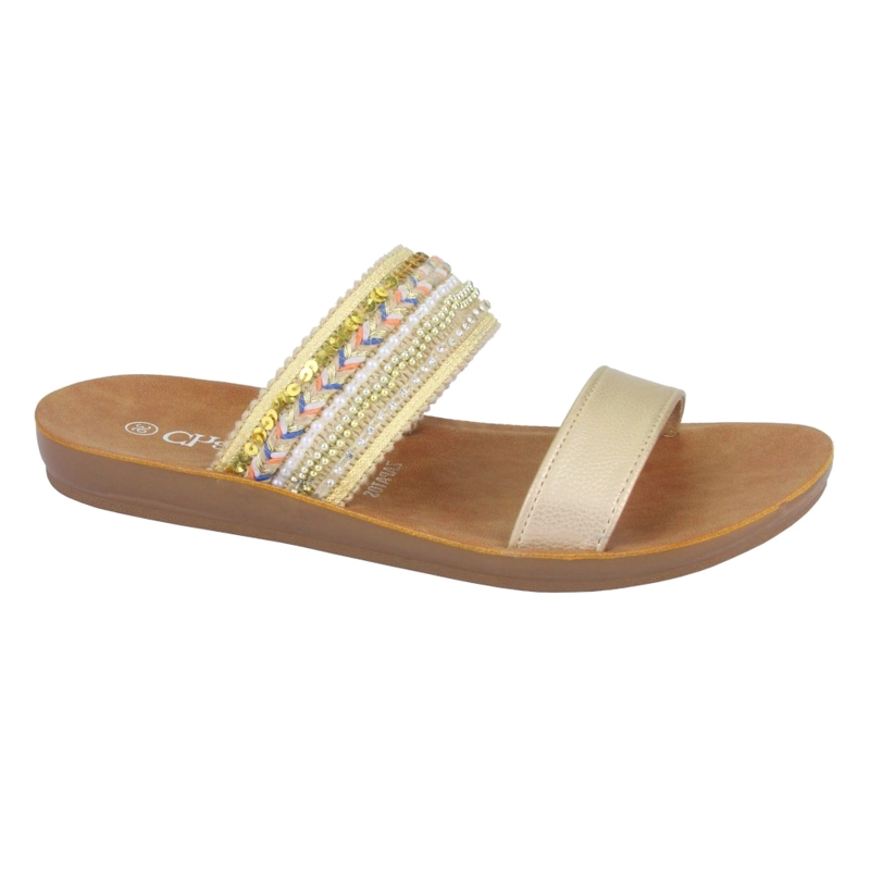 SANDALIAS MUJER CHALADA BEIGE QUANTA-2 MODA - 1