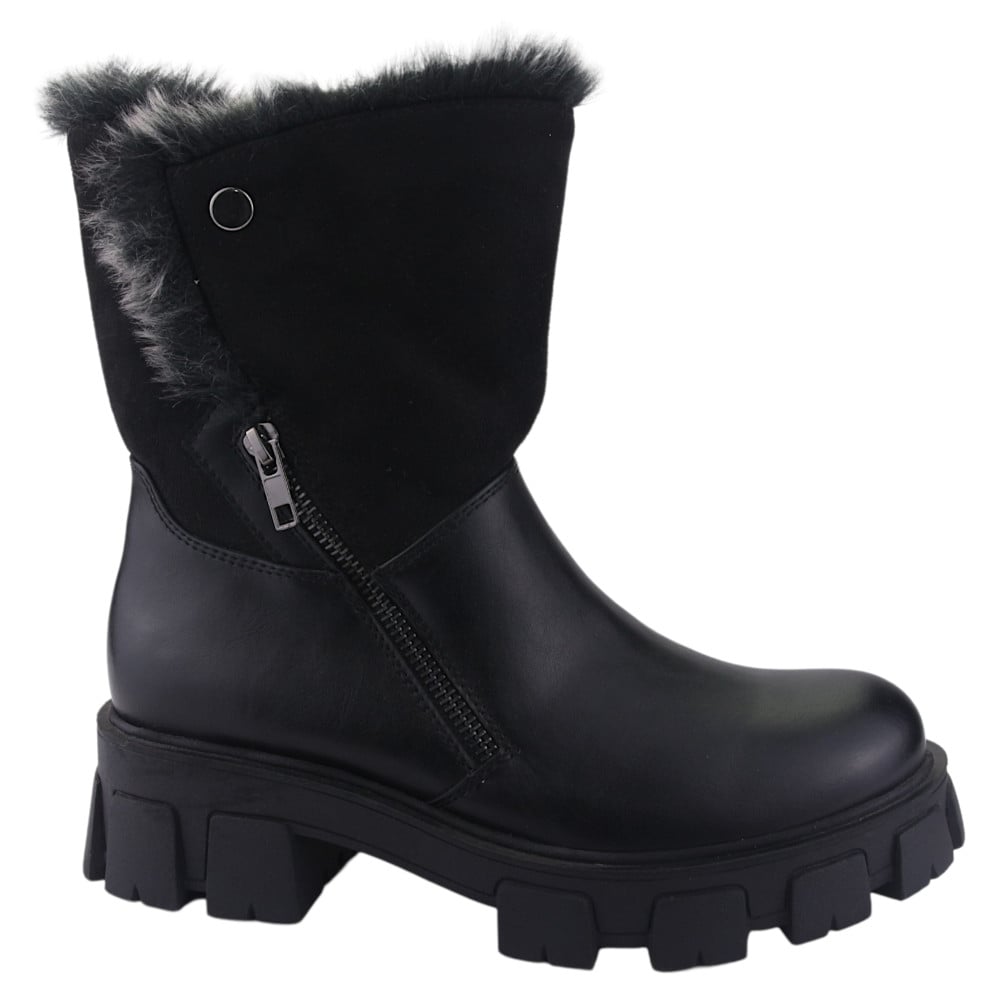 BOTIN CHALADA MUJER FLOYD-3 NEGRO CASUAL - 1