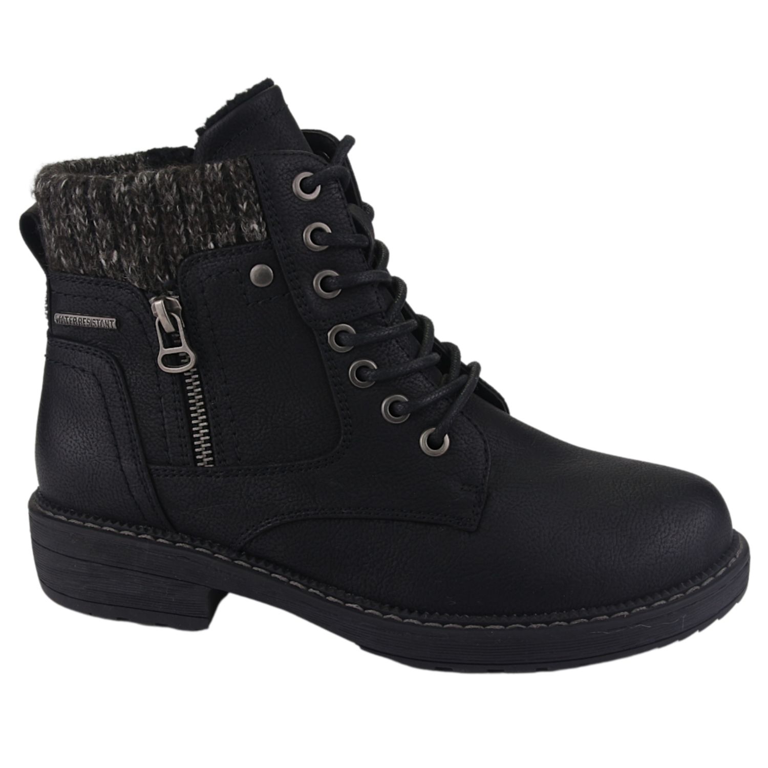 BOTIN CHALADA MUJER ARMY-50 NEGRO CASUAL - 1