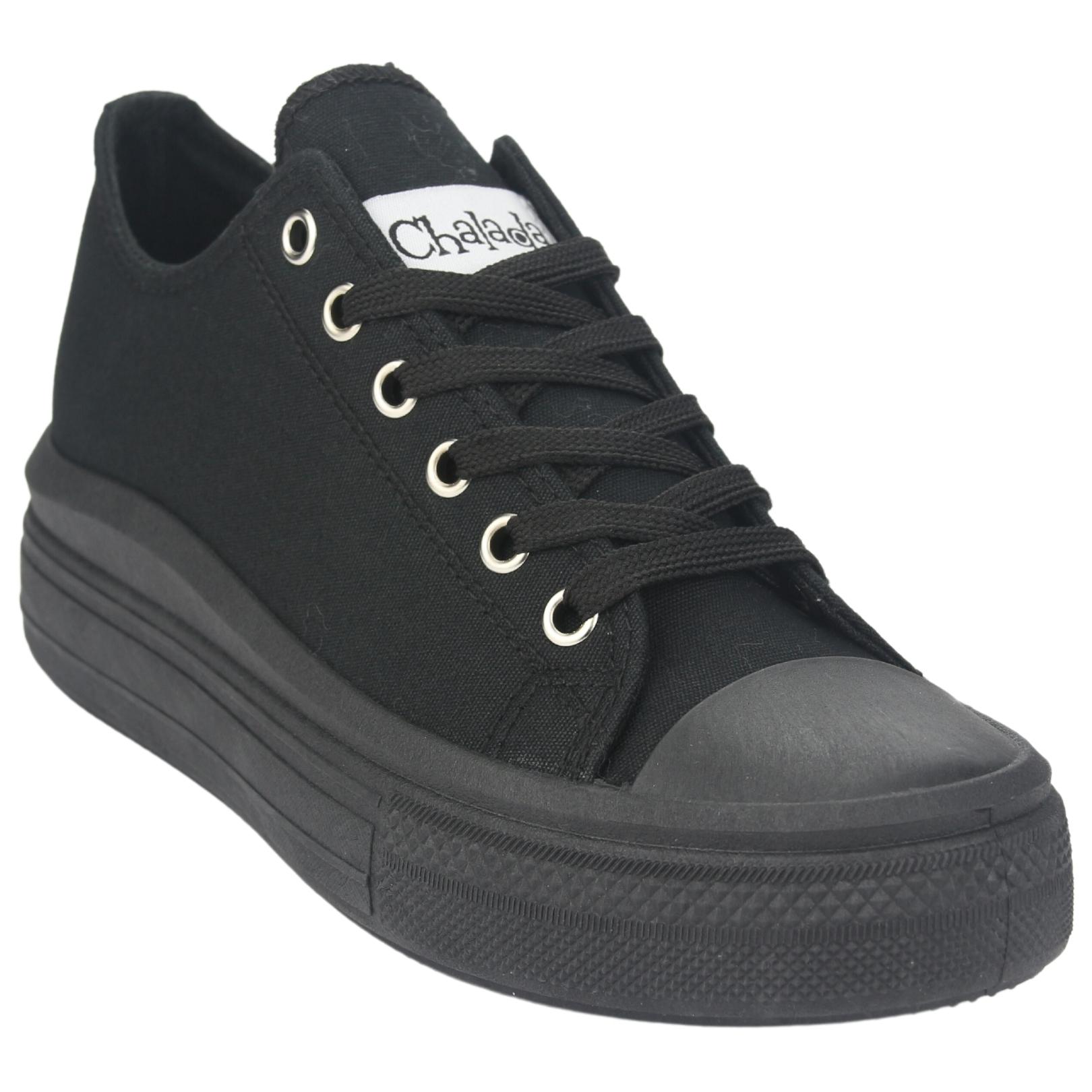 ZAPATILLAS MUJER CHALADA URBANAS NEGRO CLU-10 PLATAFORMA - 3