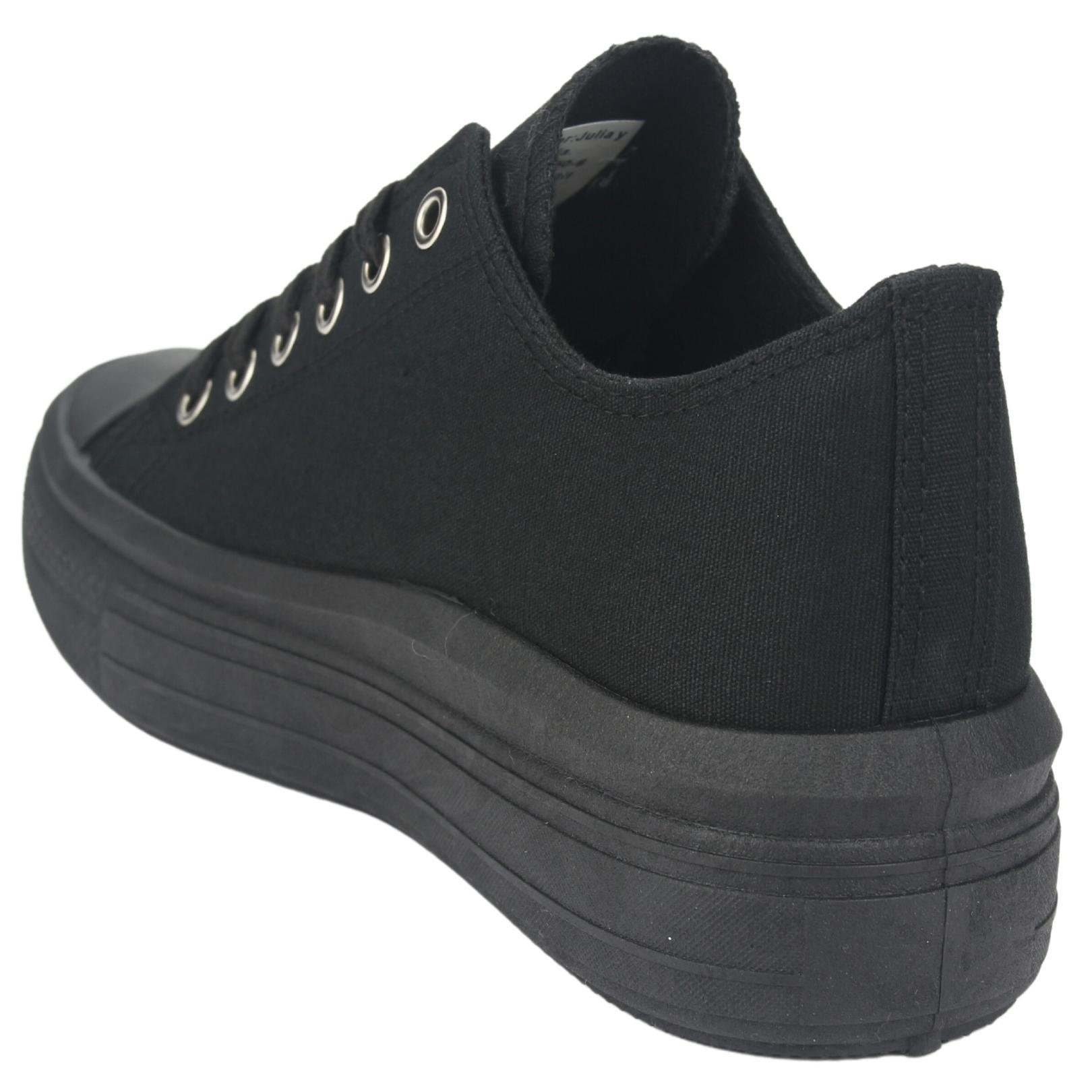 ZAPATILLAS MUJER CHALADA URBANAS NEGRO CLU-10 PLATAFORMA - 4