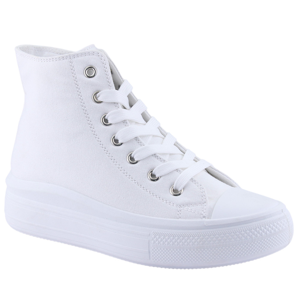 ZAPATILLA CHALADA MUJER CLU-2 BLANCO PLATAFORMA - 1