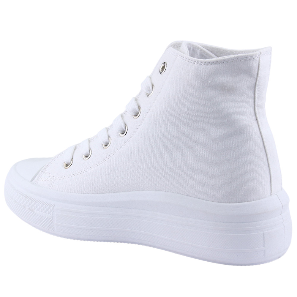 ZAPATILLA CHALADA MUJER CLU-2 BLANCO PLATAFORMA - 2