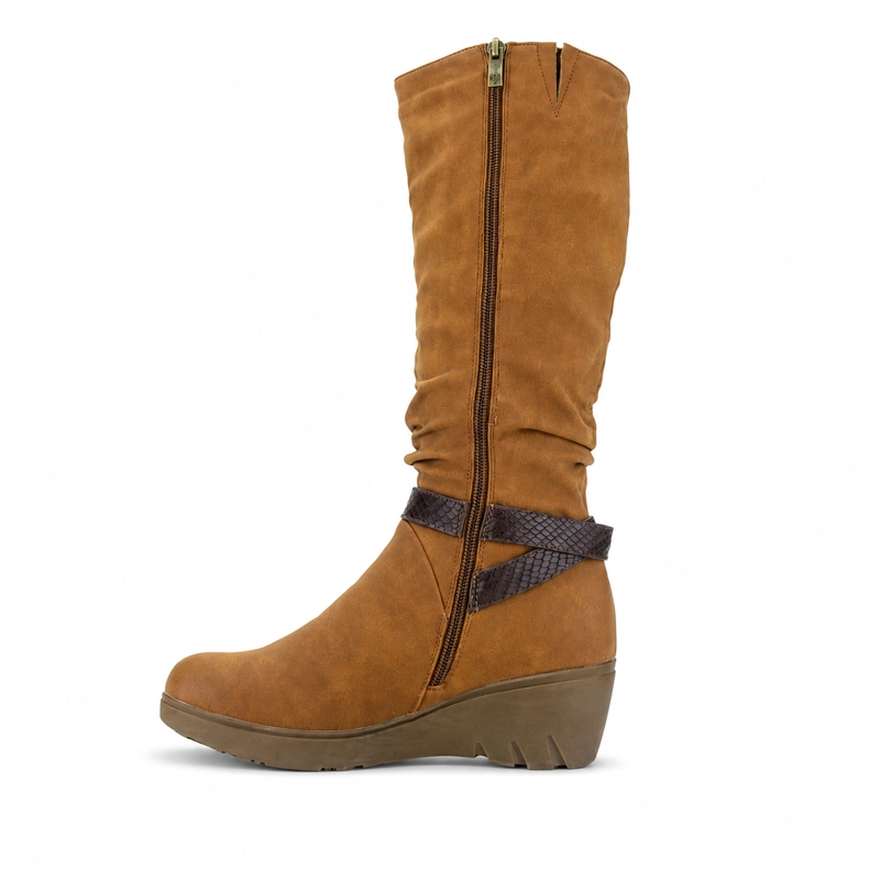 BOTA CHALADA MUJER TANDA-200 TOSTADO CASUAL - 2