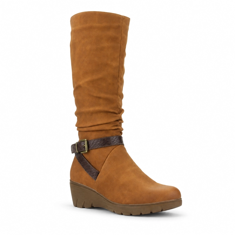BOTA CHALADA MUJER TANDA-200 TOSTADO CASUAL - 3