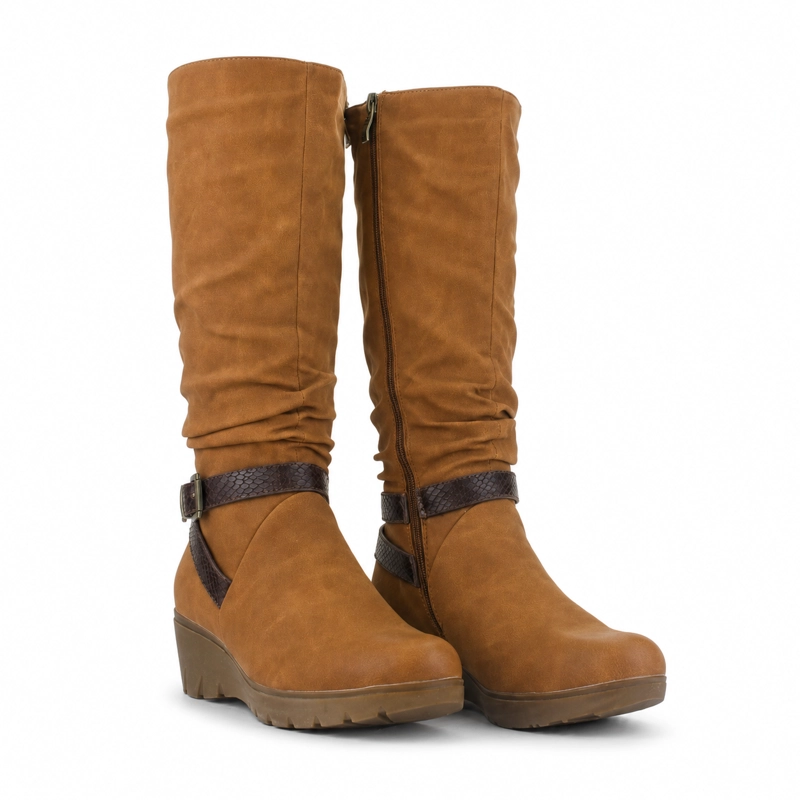 BOTA CHALADA MUJER TANDA-200 TOSTADO CASUAL - 5