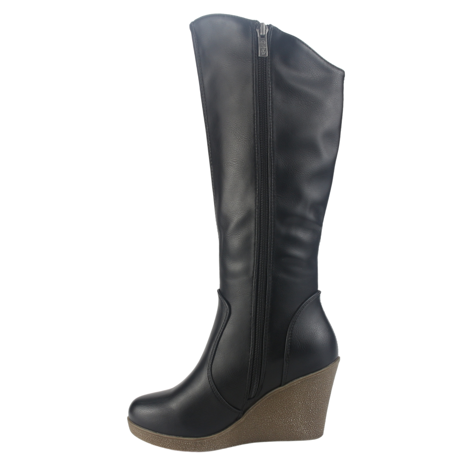 BOTA CHALADA MUJER WEDGE-22 NEGRO CASUAL - 2