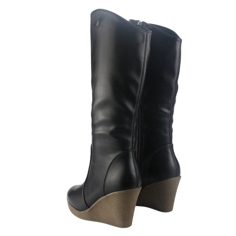 BOTA CHALADA MUJER WEDGE-22 NEGRO CASUAL - 6