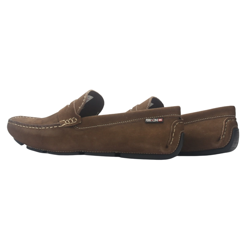 MOCASINES HOMBRE FERRACINI CUERO MALI 2770 URBANO CAFE - 8