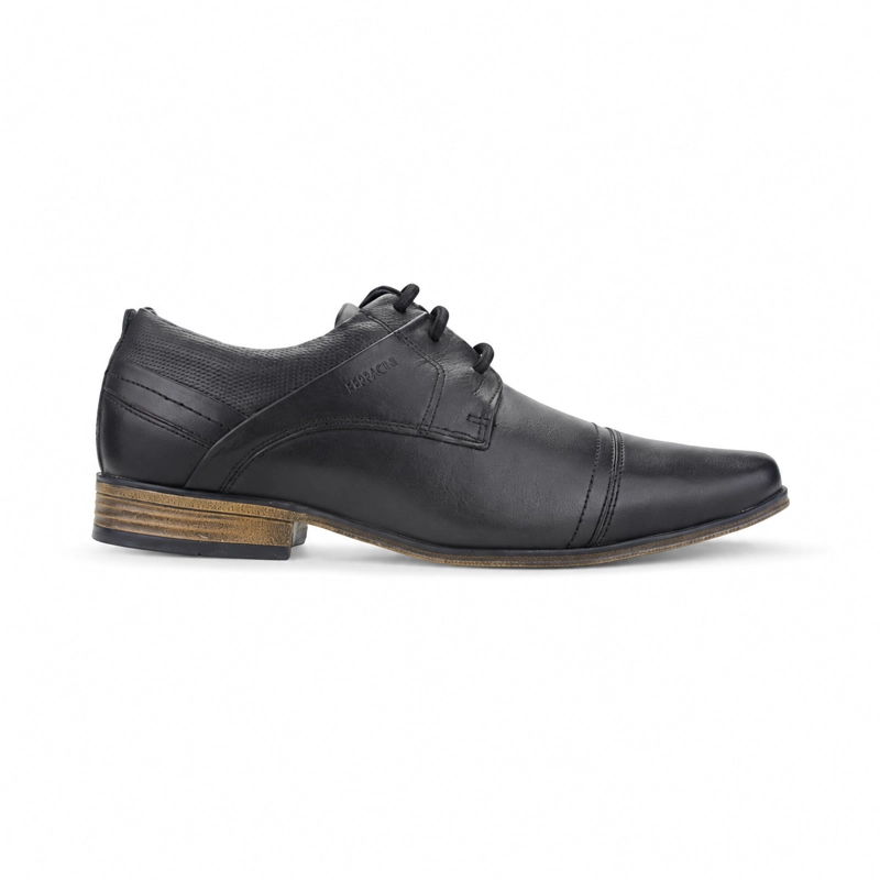 ZAPATO FERRACINI HOMBRE 6065 DERBY NEGRO MATTE CASUAL - 1
