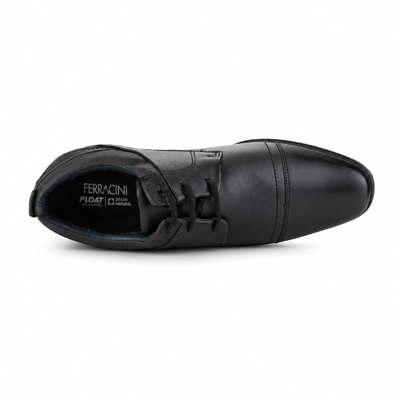 ZAPATO FERRACINI HOMBRE 6065 DERBY NEGRO MATTE CASUAL - 5