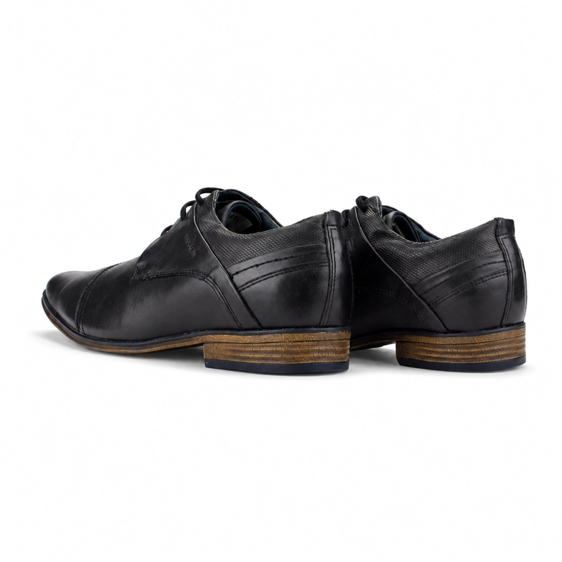 ZAPATO FERRACINI HOMBRE 6065 DERBY NEGRO MATTE CASUAL - 8