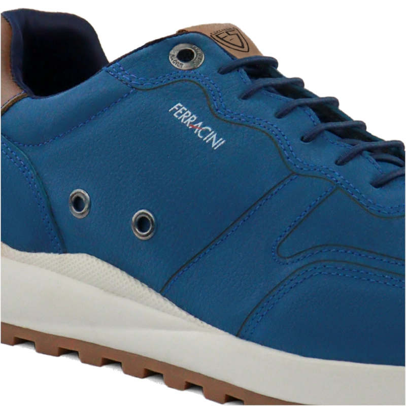 ZAPATILLAS HOMBRE FERRACINI URBANAS AZUL DARK 9352 CUERO - 3