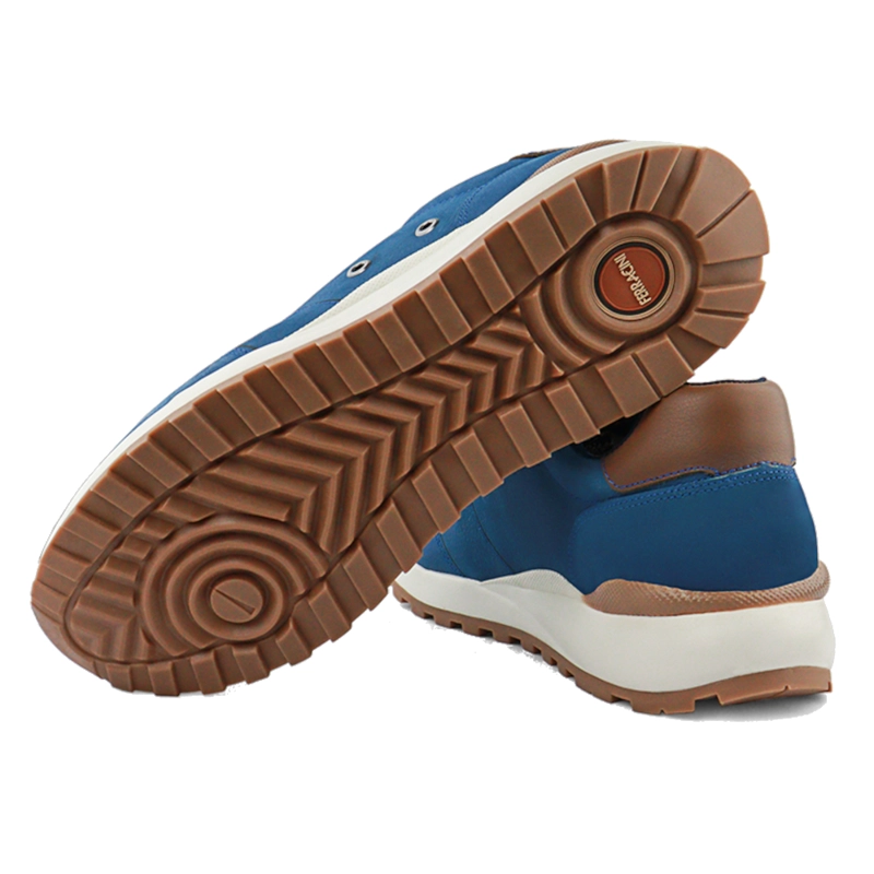 ZAPATILLAS HOMBRE FERRACINI URBANAS AZUL DARK 9352 CUERO - 4