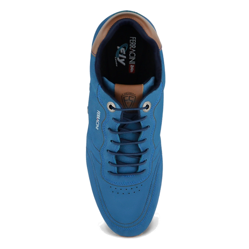 ZAPATILLAS HOMBRE FERRACINI URBANAS AZUL DARK 9352 CUERO - 5