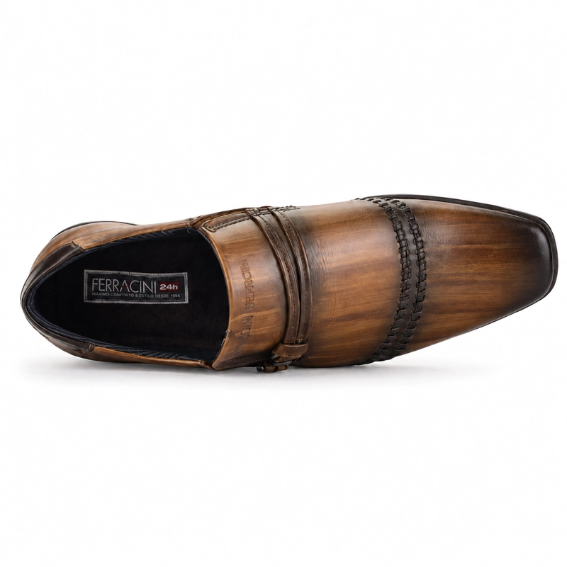 ZAPATO FERRACINI HOMBRE 4349 FRANKFURT CAFE  CASUAL - 4