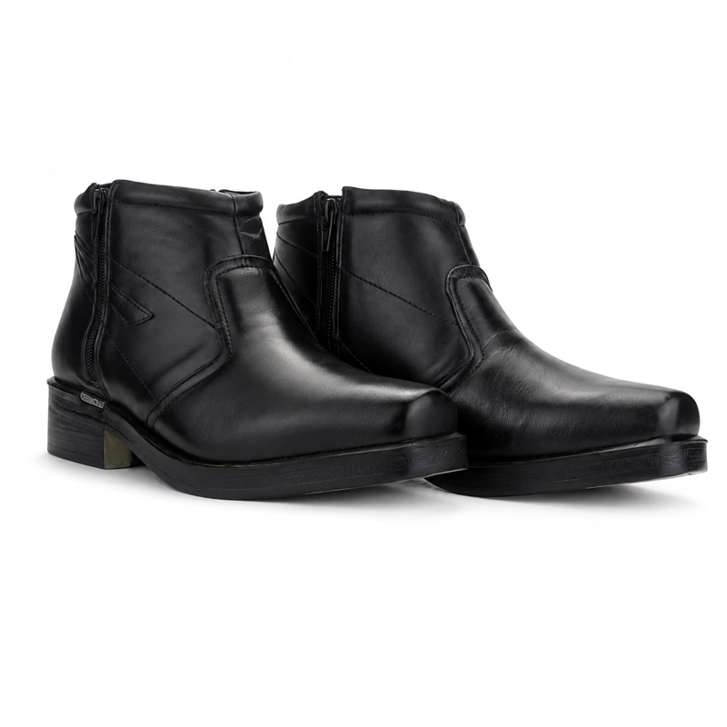 BOTAS HOMBRE FERRACINI CUERO NEGRO URBAN 6674 CASUAL - 5