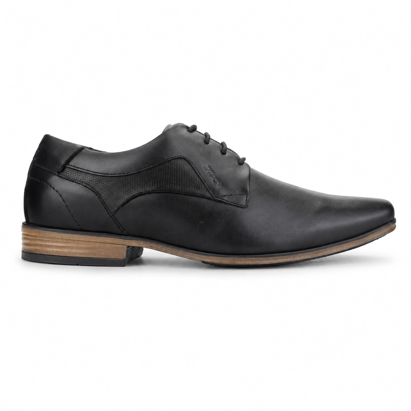 ZAPATO FERRACINI HOMBRE 6067 DERBY NEGRO MATTE CASUAL - 1