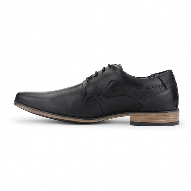 ZAPATO FERRACINI HOMBRE 6067 DERBY NEGRO MATTE CASUAL - 2
