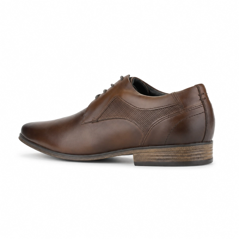 ZAPATO FERRACINI HOMBRE 6067 DERBY CAFE  OSCURO CASUAL - 4