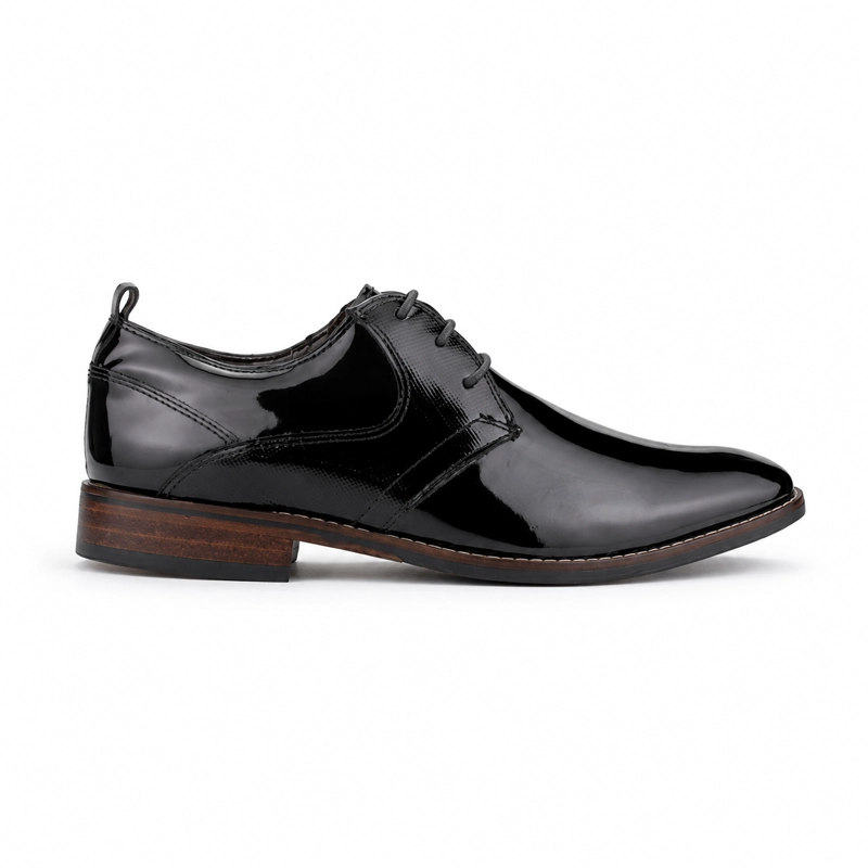 ZAPATO FERRACINI HOMBRE 5659 CARAVAGGIO NEGRO CHAROL CASUAL - 1
