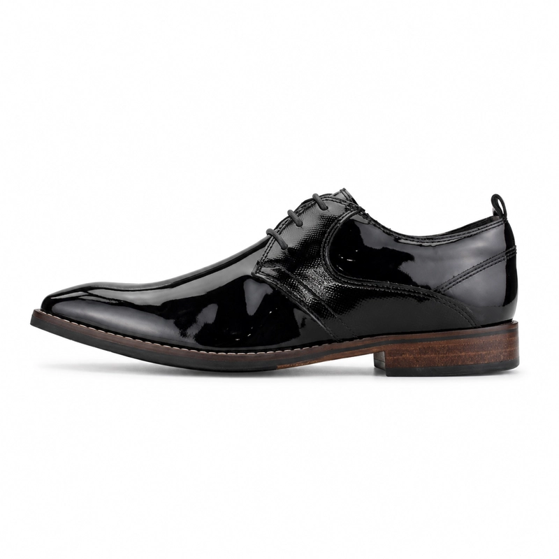 ZAPATO FERRACINI HOMBRE 5659 CARAVAGGIO NEGRO CHAROL CASUAL - 2