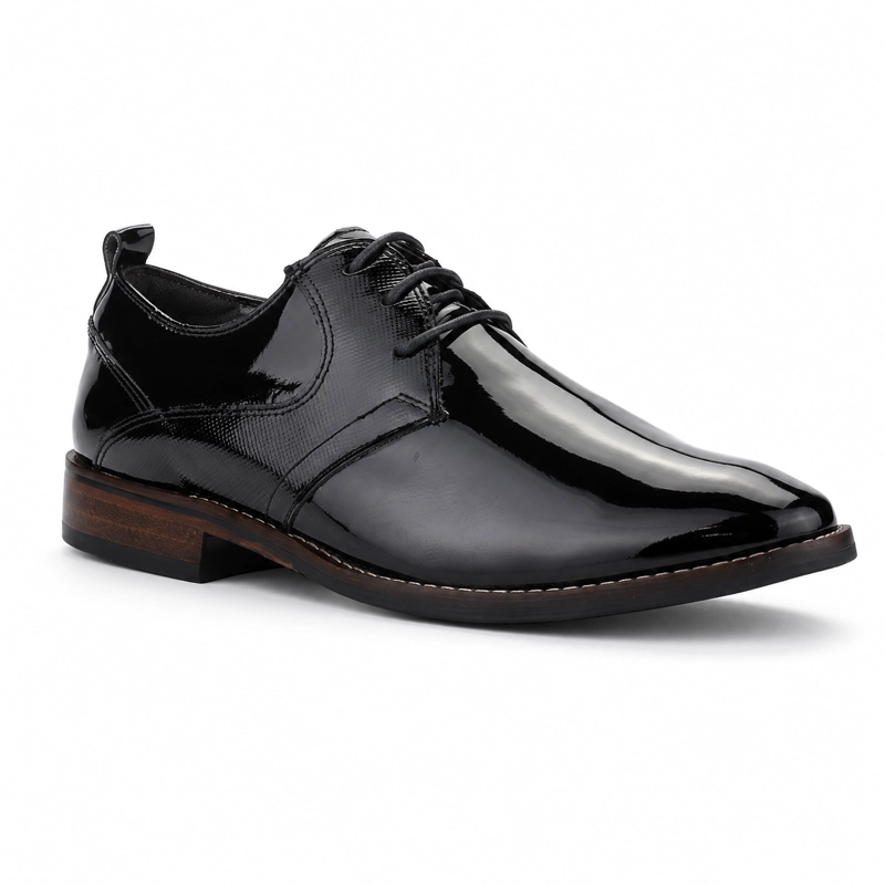 ZAPATO FERRACINI HOMBRE 5659 CARAVAGGIO NEGRO CHAROL CASUAL - 3