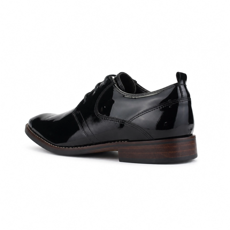 ZAPATO FERRACINI HOMBRE 5659 CARAVAGGIO NEGRO CHAROL CASUAL - 4