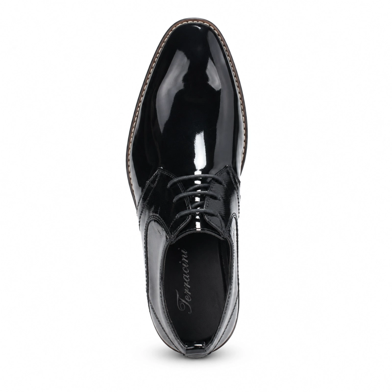 ZAPATO FERRACINI HOMBRE 5659 CARAVAGGIO NEGRO CHAROL CASUAL - 5
