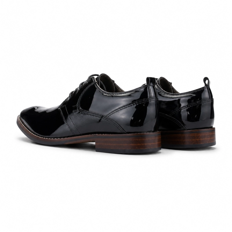 ZAPATO FERRACINI HOMBRE 5659 CARAVAGGIO NEGRO CHAROL CASUAL - 8