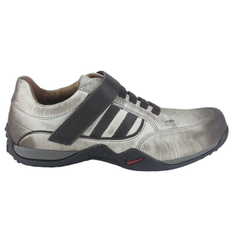 ZAPATILLAS HOMBRE FERRACINI URBANAS GRIS ECO DRY 8360-55 CUERO - 1