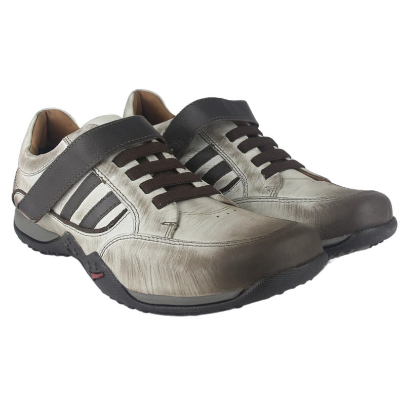 ZAPATILLAS HOMBRE FERRACINI URBANAS GRIS ECO DRY 8360-55 CUERO - 5