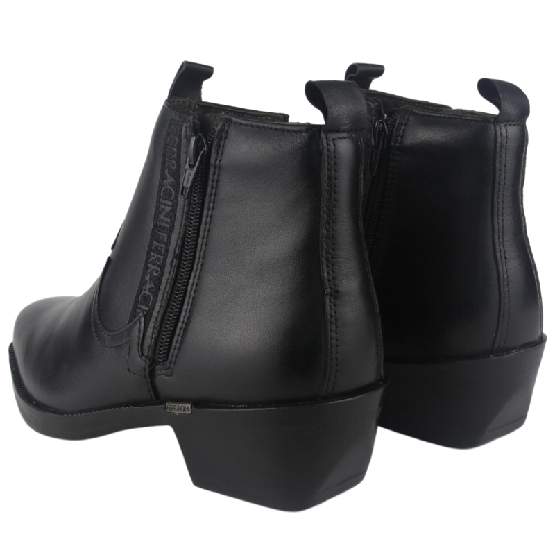 BOTAS HOMBRE FERRACINI CUERO NEGRO NEW COUNTRY 8907 CASUAL - 6