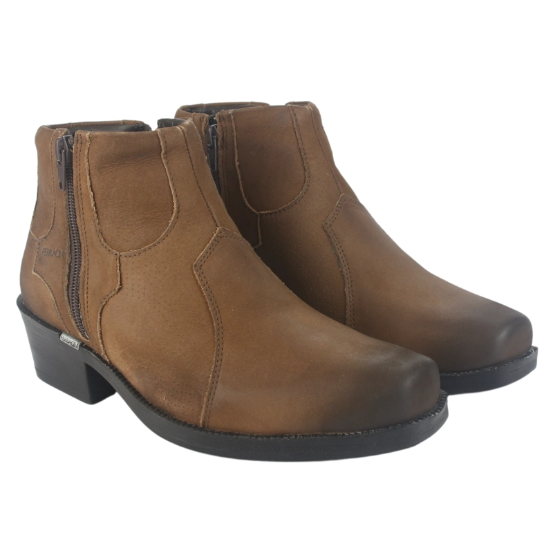 BOTAS HOMBRE FERRACINI CUERO CAFÉ NEW COUNTRY 9015 CAMPERO - 5