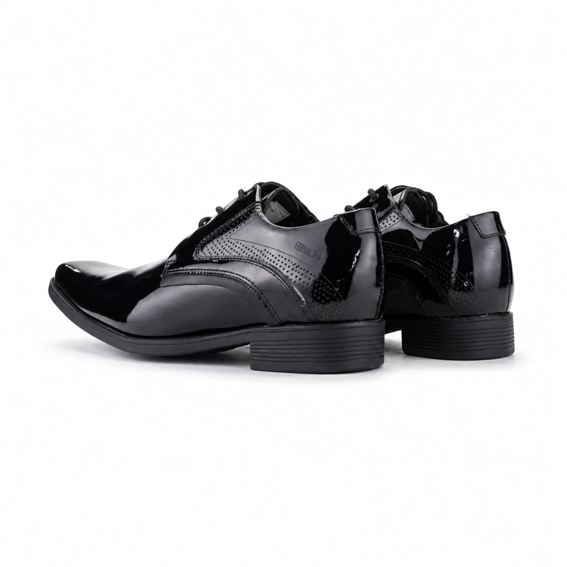 ZAPATO FERRACINI HOMBRE 6503 PIXEL NEGRO CASUAL - 8