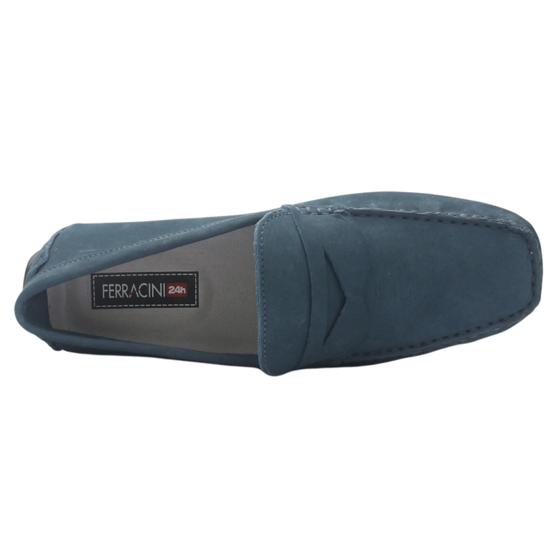 MOCASIN FERRACINI HOMBRE 2770 MALI AZUL MARINO CASUAL - 5