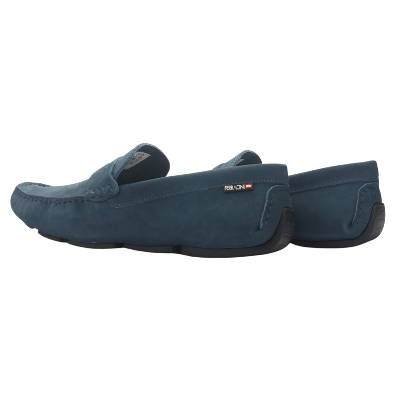 MOCASIN FERRACINI HOMBRE 2770 MALI AZUL MARINO CASUAL - 8