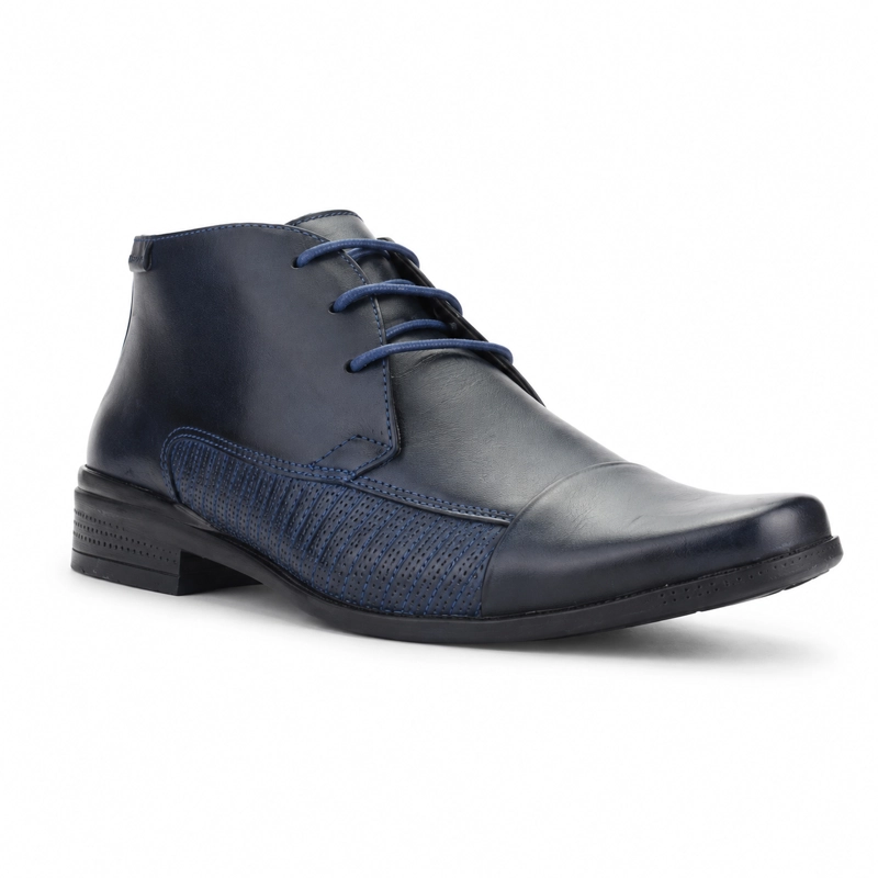 BOTIN FERRACINI HOMBRE FRANKFURT 4363 AZUL FORMAL - 3