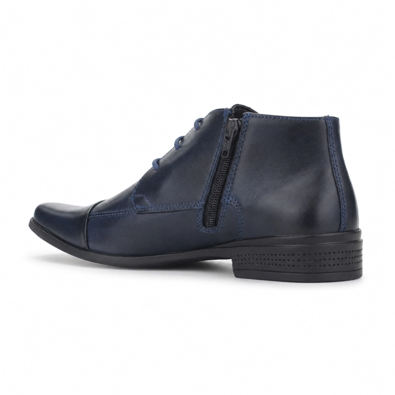 BOTIN FERRACINI HOMBRE FRANKFURT 4363 AZUL FORMAL - 4