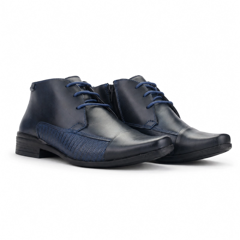 BOTIN FERRACINI HOMBRE FRANKFURT 4363 AZUL FORMAL - 6