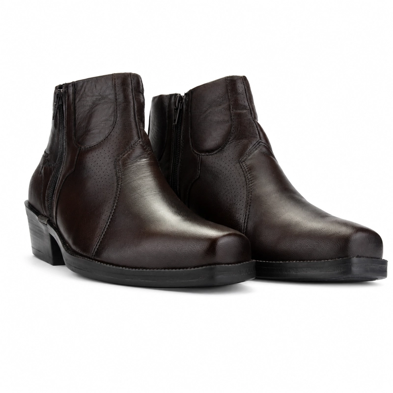 BOTAS HOMBRE FERRACINI CUERO CAFÉ NEW COUNTRY 9015 T CAMPERO - 5