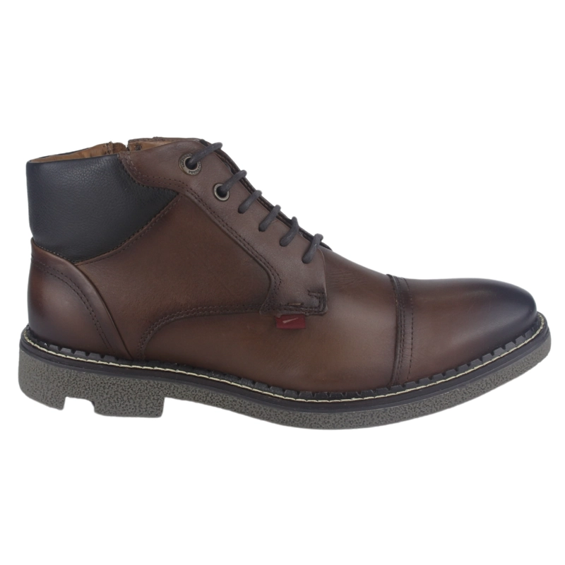 BOTOTOS HOMBRE FERRACINI CUERO 9721 CONHAQUE CASUAL - 1