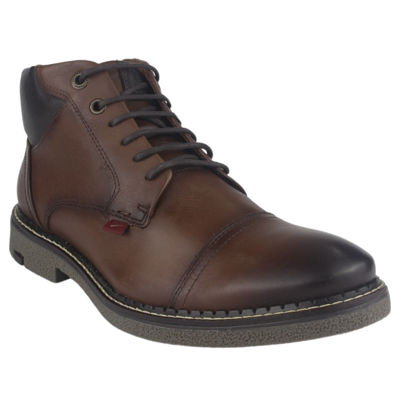 BOTOTOS HOMBRE FERRACINI CUERO 9721 CONHAQUE CASUAL - 3