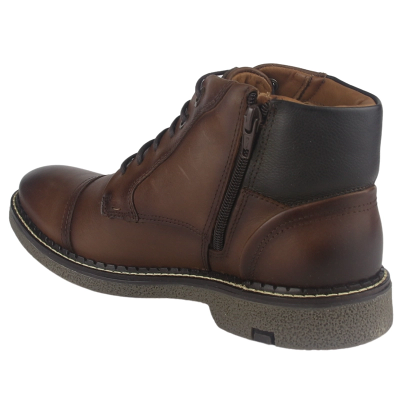 BOTOTOS HOMBRE FERRACINI CUERO 9721 CONHAQUE CASUAL - 4
