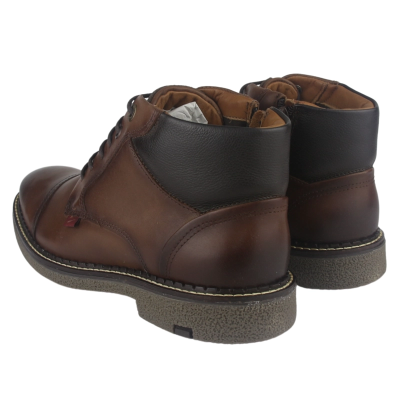 BOTOTOS HOMBRE FERRACINI CUERO 9721 CONHAQUE CASUAL - 6
