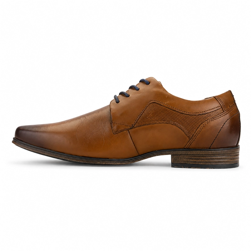 ZAPATO FERRACINI HOMBRE 6067 DERBY CAFE  CLARO CASUAL - 2