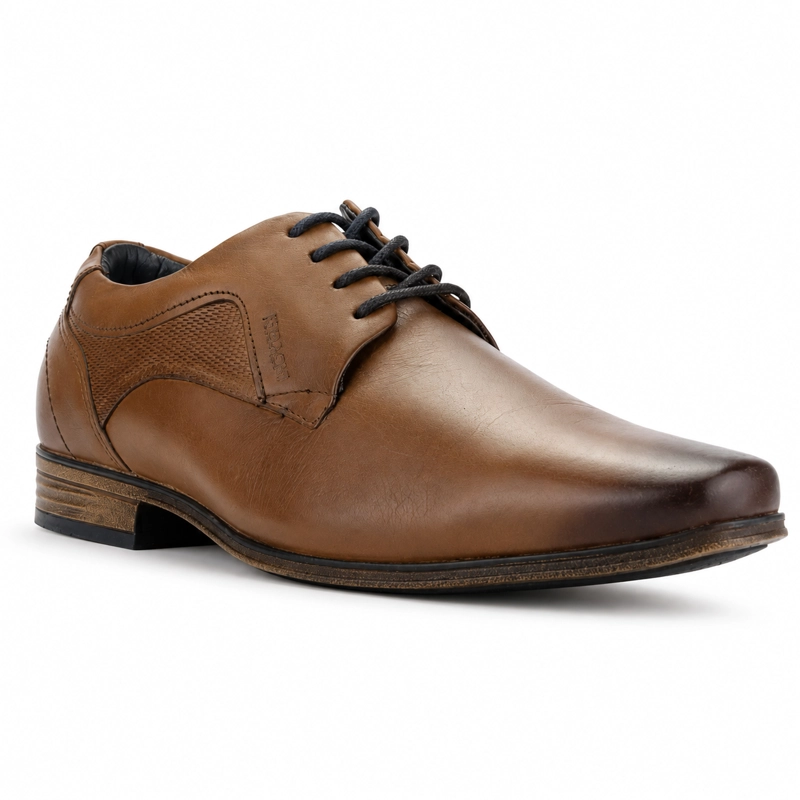 ZAPATO FERRACINI HOMBRE 6067 DERBY CAFE  CLARO CASUAL - 3
