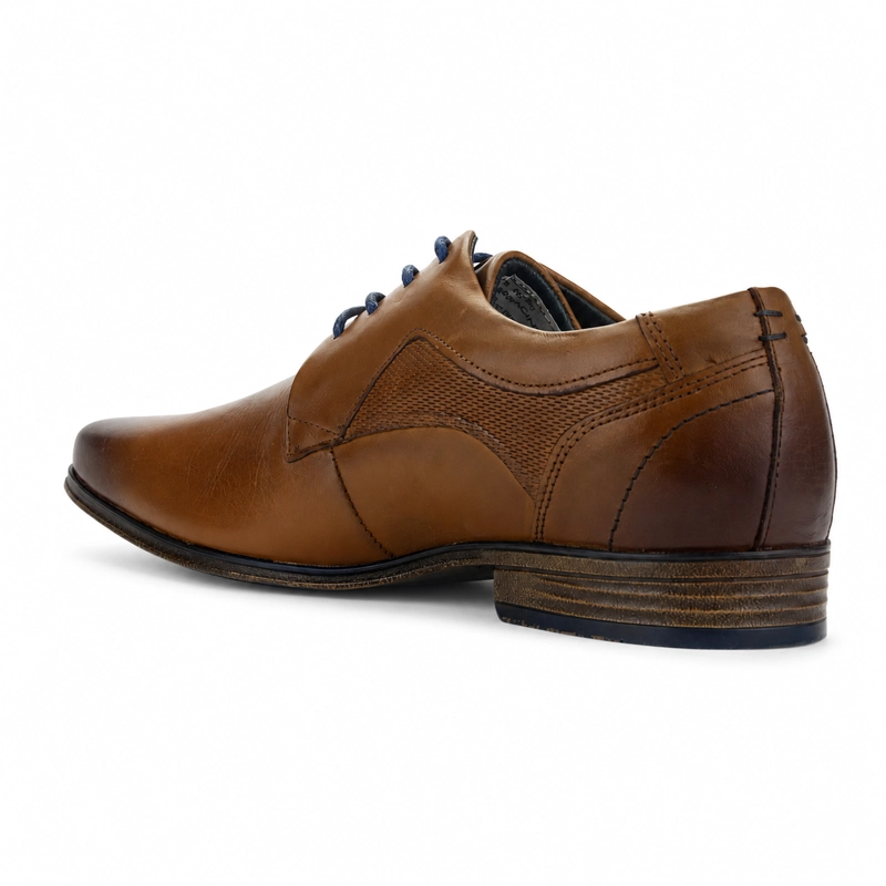 ZAPATO FERRACINI HOMBRE 6067 DERBY CAFE  CLARO CASUAL - 4